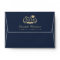 Elegant Script Blue Gold Graduation Return Address