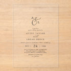 Elegant Script Boho Simple Monogram Modern Wedding