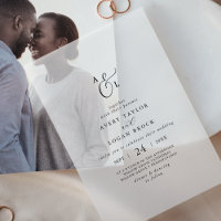 Elegant Script Boho Simple Monogram Modern Wedding