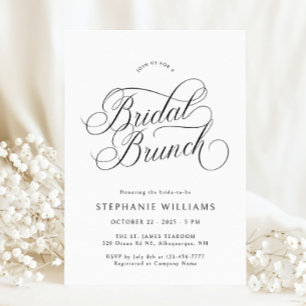 Elegant Script Bridal Brunch Invitation