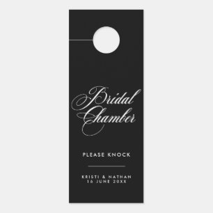 Elegant Script Bridal Chamber Wedding Door Sign
