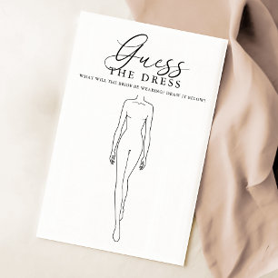 Elegant Script Bridal Shower Guess The Dress Game