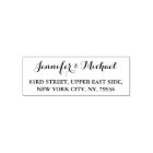Elegant Script Bride Groom Weddings Return Address