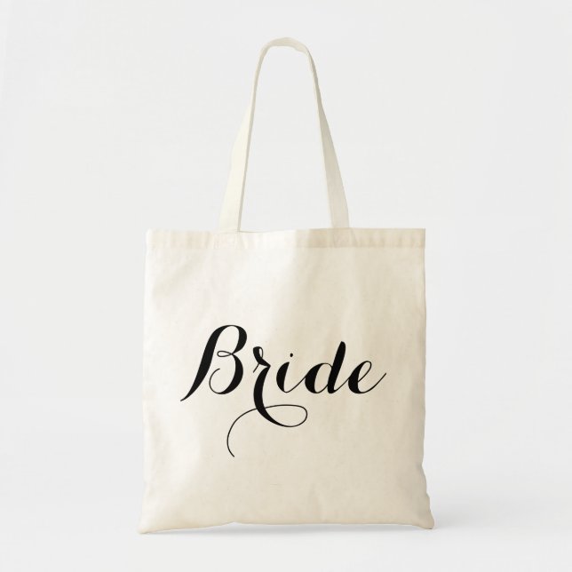 Elegant Script Bride Tote Bag (Front)