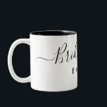Elegant Script Bridesmaid Personalised Name Two-Tone Coffee Mug<br><div class="desc">Elegant Script Bridesmaid Mug. Features trendy and stylish script font,  personalise with bridesmaid name.</div>