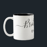 Elegant Script Bridesmaid Personalised Name Two-Tone Coffee Mug<br><div class="desc">Elegant Script Bridesmaid Mug. Features trendy and stylish script font,  personalise with bridesmaid name.</div>