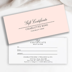 Elegant Script   Business Gift Certificate