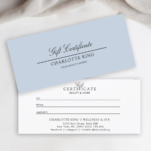 Elegant Script   Business Gift Certificate