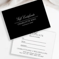 Elegant Script | Business Gift Certificate