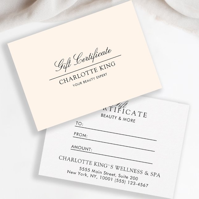 Elegant Script | Business Gift Certificate (Creator Uploaded)