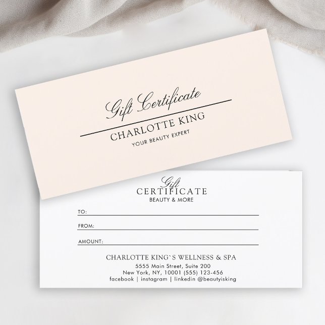 Elegant Script | Business Gift Certificate (Creator Uploaded)