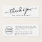 Elegant script business logo thank you insert card