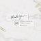 Elegant script business logo thank you insert card