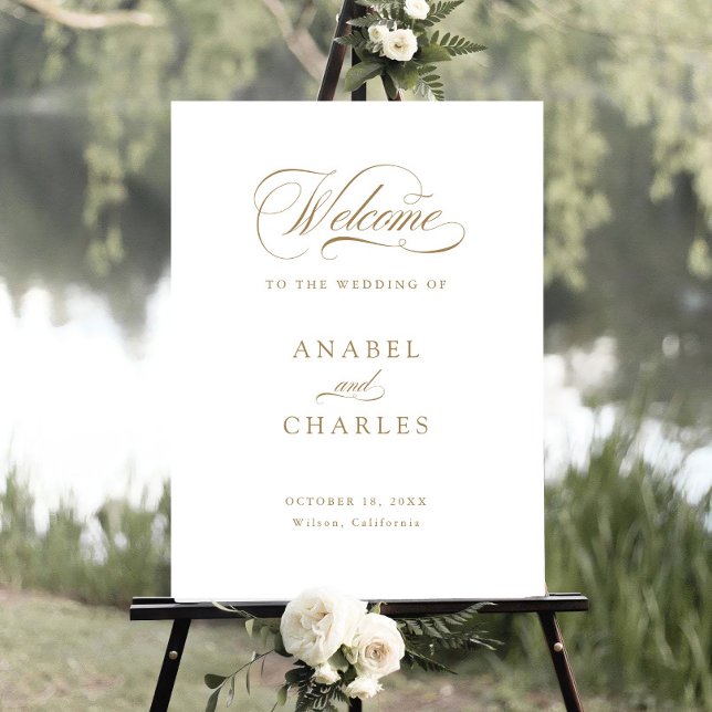 Elegant Script Calligraphy Minimal Welcome Sign (Creator Uploaded)