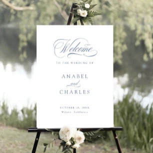 Elegant Script Calligraphy Minimal Welcome Sign