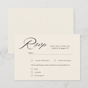 Elegant Script Calligraphy Wedding RSVP Cards