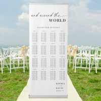 Elegant Script Calligraphy Wedding Seating Chart
