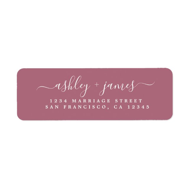 Elegant Script Cassis Wedding Return Address (Front)