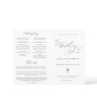 Elegant Script Catholic Wedding Program Full Mass