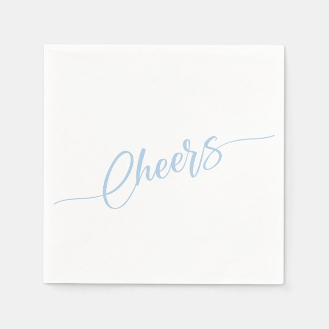 Elegant Script Cheers Party Napkin (Front)