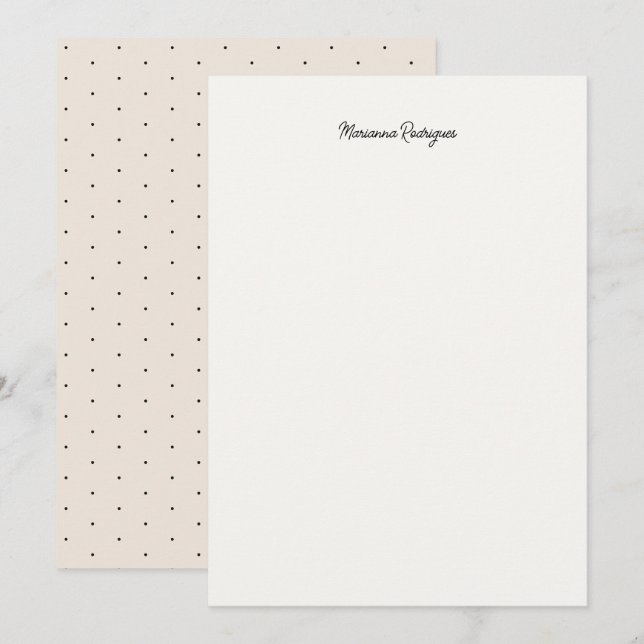 Elegant Script Chic Monogrammed Card (Front/Back)