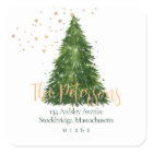 Elegant Script Christmas Return Address Labels