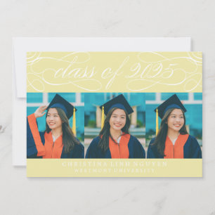 ELEGANT SCRIPT CLASS OF 2025 PHOTO GRADUATION INVITATION