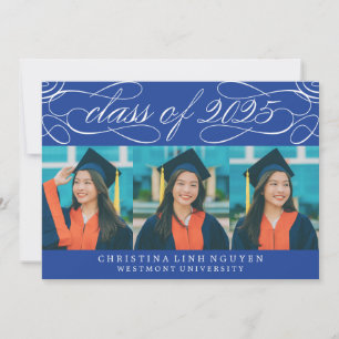 ELEGANT SCRIPT CLASS OF 2025 PHOTO GRADUATION INVITATION