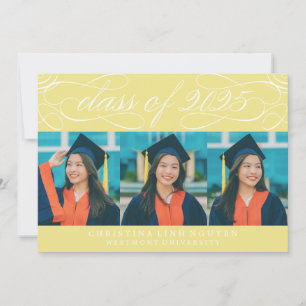 ELEGANT SCRIPT CLASS OF 2025 PHOTO GRADUATION INVITATION