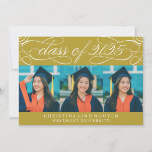 ELEGANT SCRIPT CLASS OF 2025 PHOTO GRADUATION INVITATION