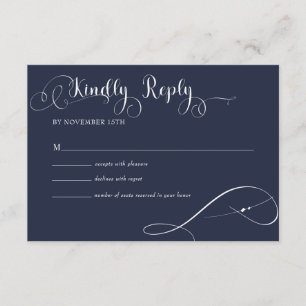 Elegant Script Classic Wedding Reply Enclosure Card