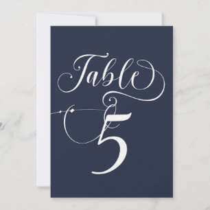 Elegant Script Classic Wedding Table Numbers
