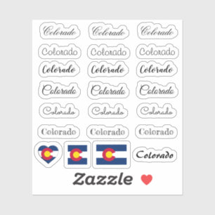 Elegant script Colorado & Colorado Flag /name Set