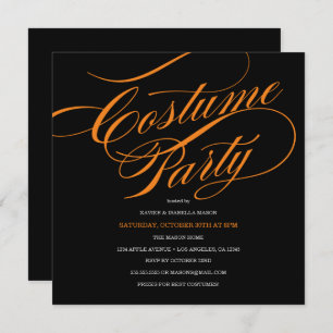 Elegant Script Costume Party Invitation
