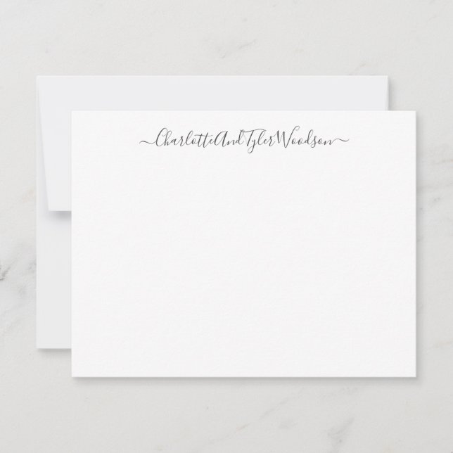 Elegant Script Couple Name Wedding Newlywed  Card (Front)