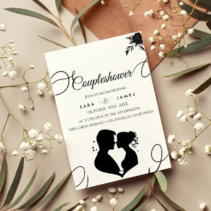 Elegant Script Couples Bridal Shower Invitation