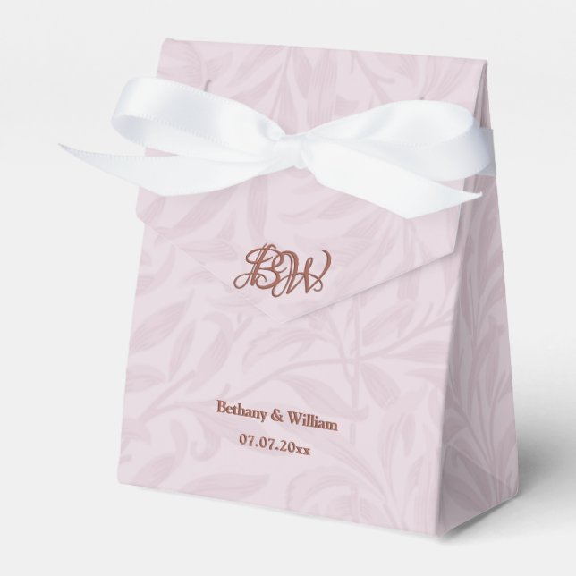 Elegant Script Couples Monogram Wedding Bag Favour Box (Front Side)