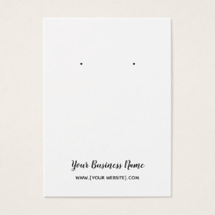 Elegant Script Custom Earring Card