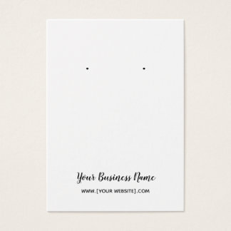 Elegant Script Custom Earring Card