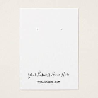 Elegant Script Custom Earring Card