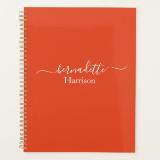 Elegant Script | Custom Name | Orange Planner
