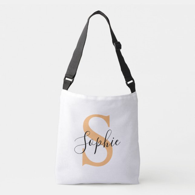 Elegant Script Custom Name Personalised Gift Crossbody Bag (Front)