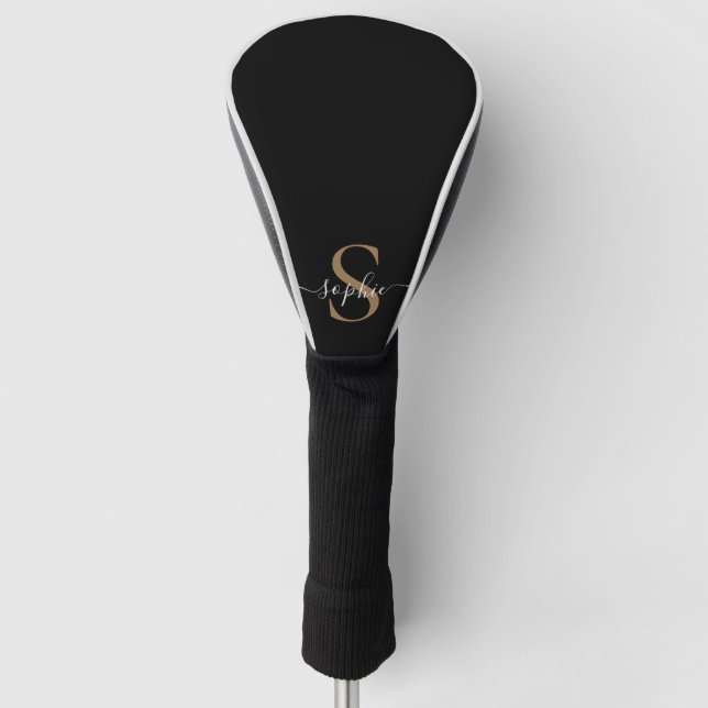 Elegant Script Custom Name Personalised Gift Golf Head Cover (Front)