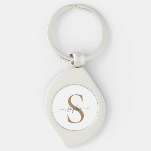 Elegant Script Custom Name Personalised Gift Key Ring