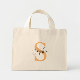 Elegant Script Custom Name Personalised Gift Mini Tote Bag