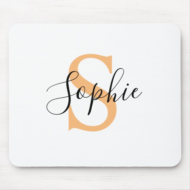 Elegant Script Custom Name Personalised Gift Mouse Mat (Front)