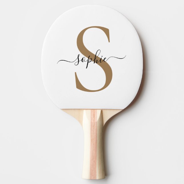 Elegant Script Custom Name Personalised Gift Ping Pong Paddle (Front)