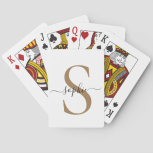 Elegant Script Custom Name Personalised Gift Playing Cards