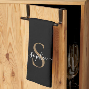 Elegant Script Custom Name Personalised Gift Tea Towel