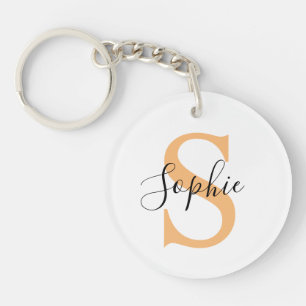 Elegant Script Custom Name Personalized Gift Key Ring